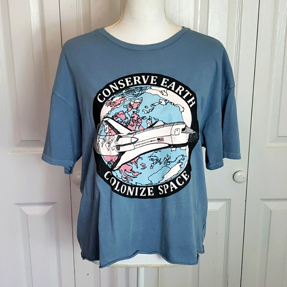 mighty fine x aeo • conserve earth colonize space tee - Picture 1 of 10